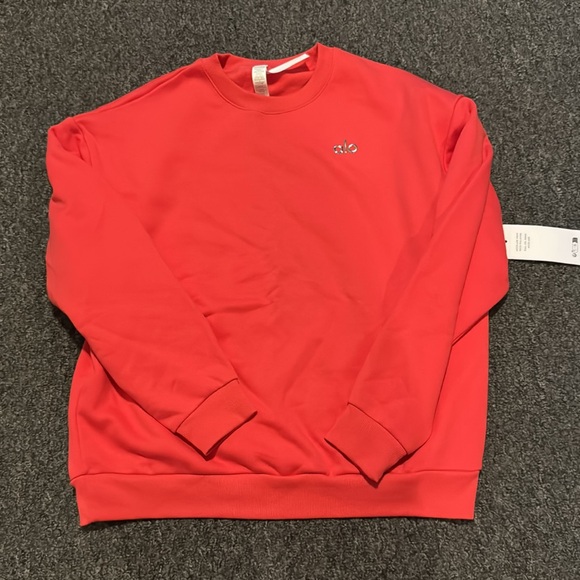 Alo Accolade Crewneck Sweatshirt, Candy Red, M - Picture 2 of 6